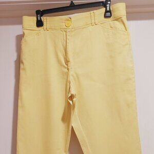 Yellow Capri Pants with pockets by Counterpart Sz 10